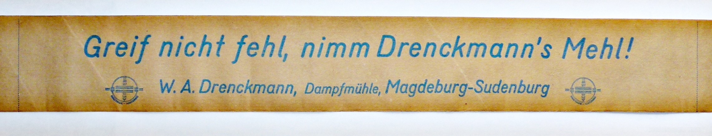 papier klebeband mit werbespruch