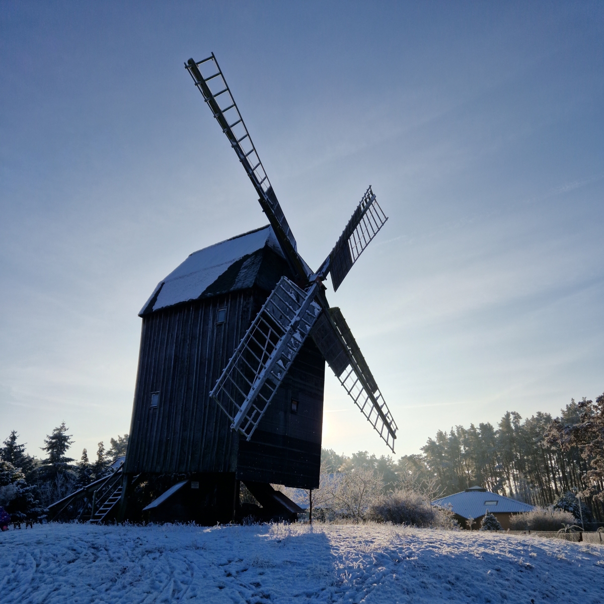 Bockwindmühle Mützel im Winter